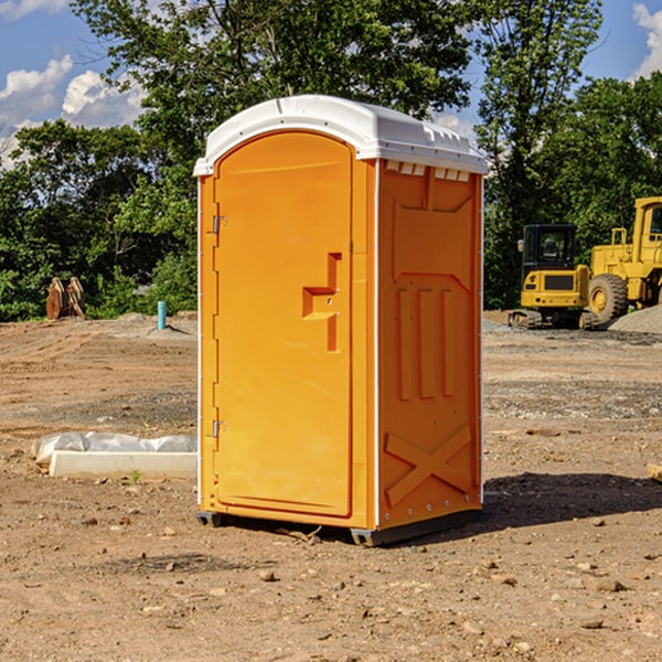 can i customize the exterior of the porta potties with my event logo or branding in Newbold WI